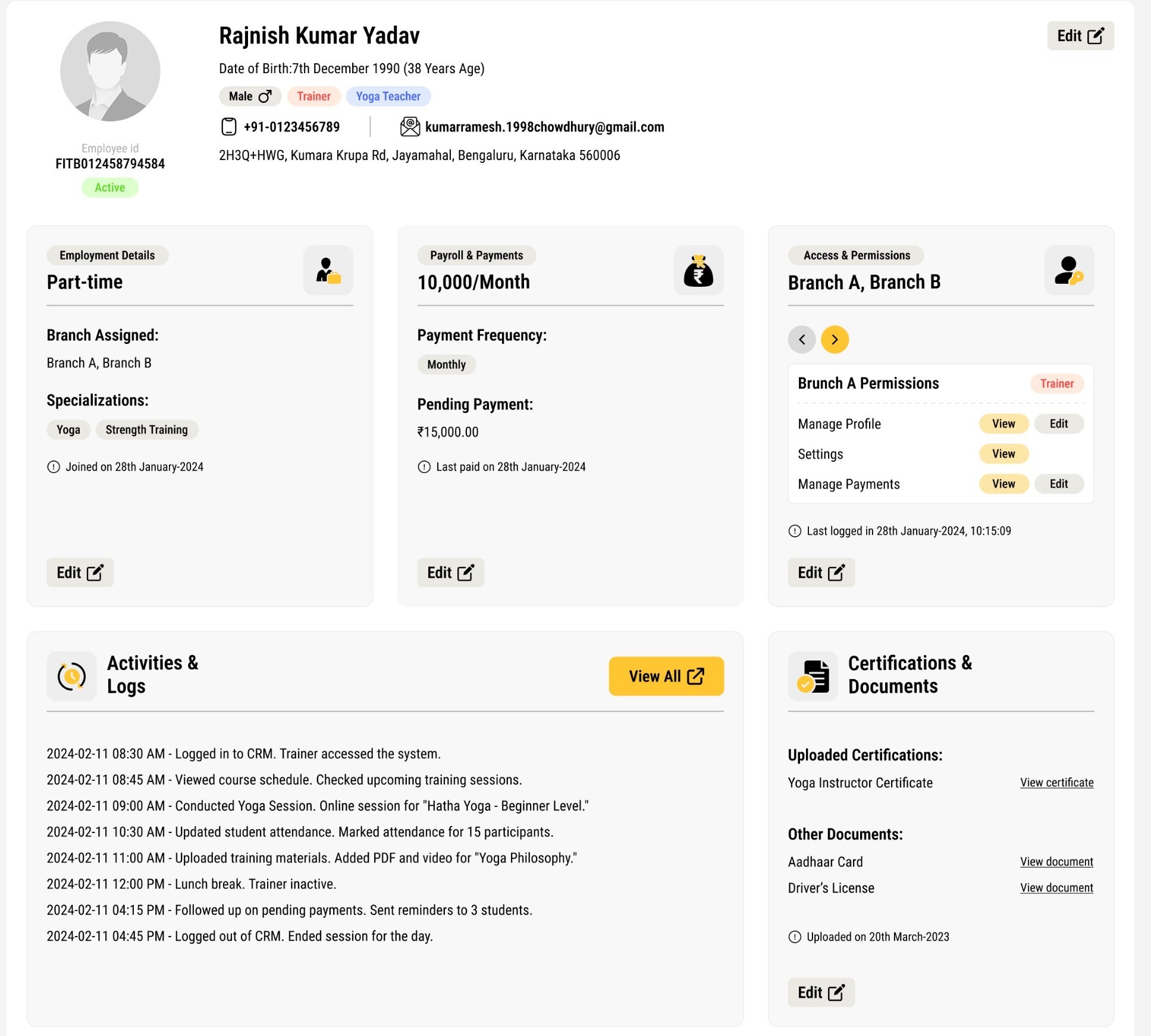 EMPLOYEE PROFILE